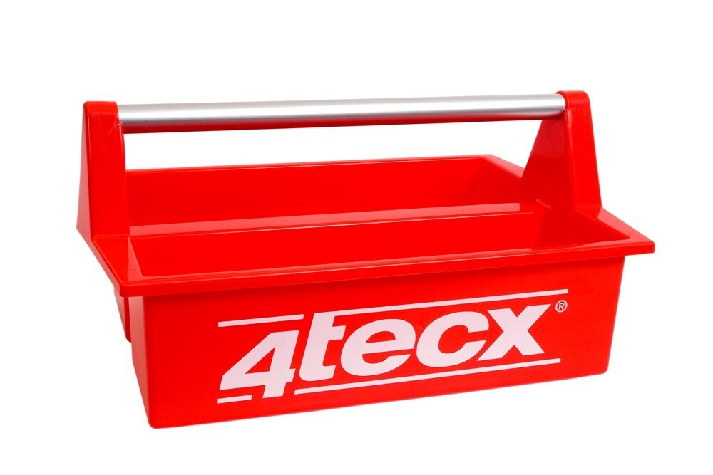 4Tecx kunststof gereedschapsdraagbak/MobiBox B420 x H210 x D250 mm 2 vakken rood